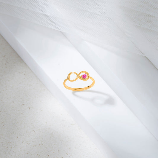 Rosé Forever Gold Eternity Ring for Women