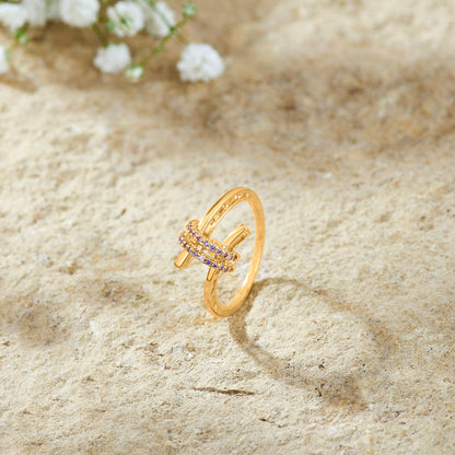 Gem Fusion Gold Fashion Ring for Women