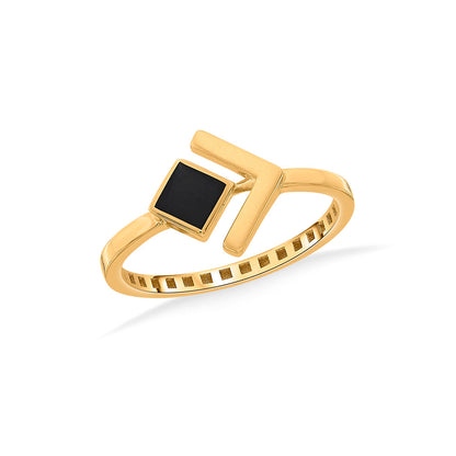 Noir Luxe Gold Fashion Ring for Women