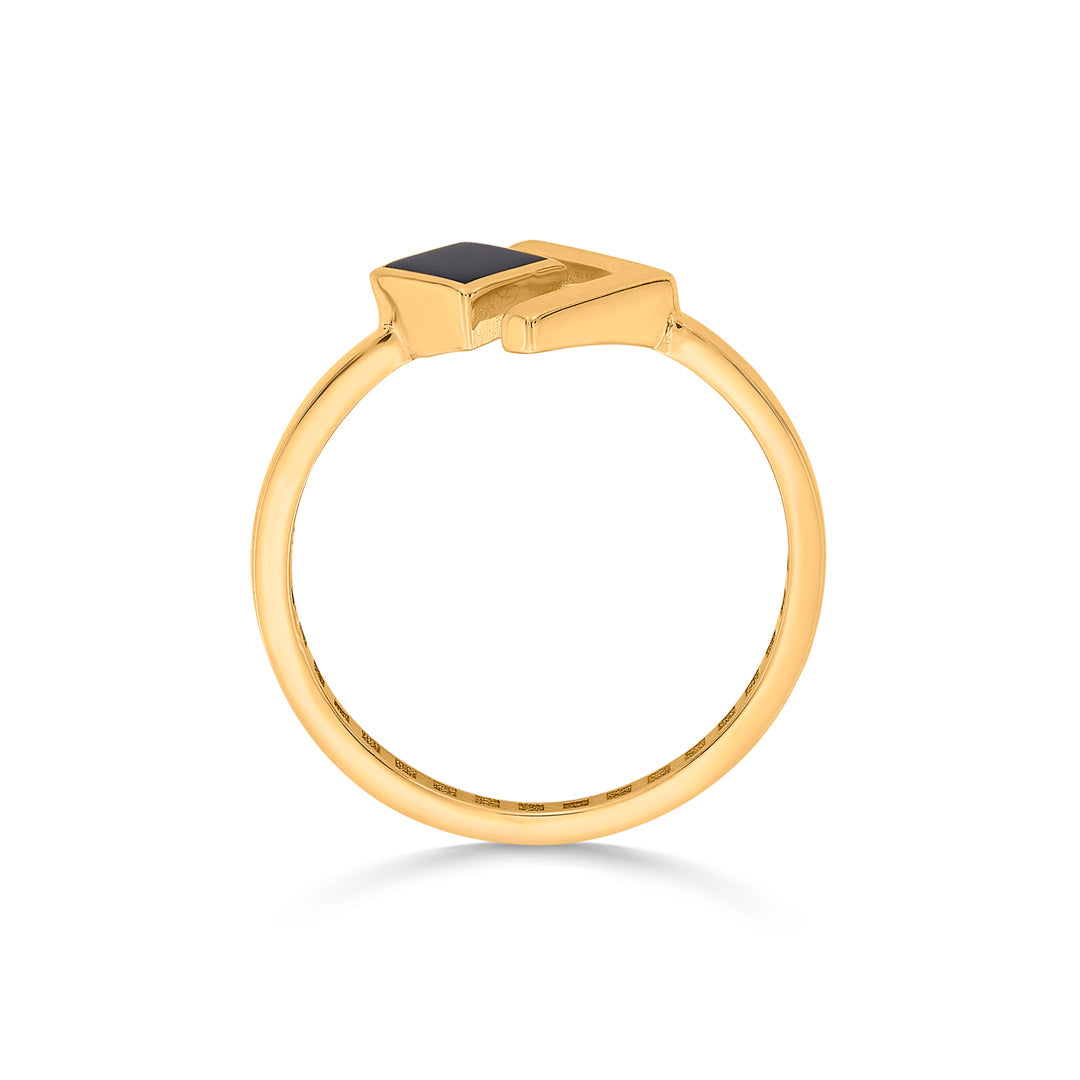 Noir Luxe Gold Fashion Ring for Women