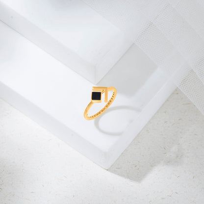 Noir Luxe Gold Fashion Ring for Women