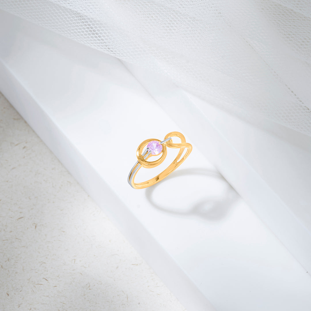 Lavender Dream Gold Fashion Ring for Women