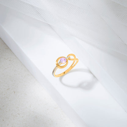 Lavender Dream Gold Fashion Ring for Women
