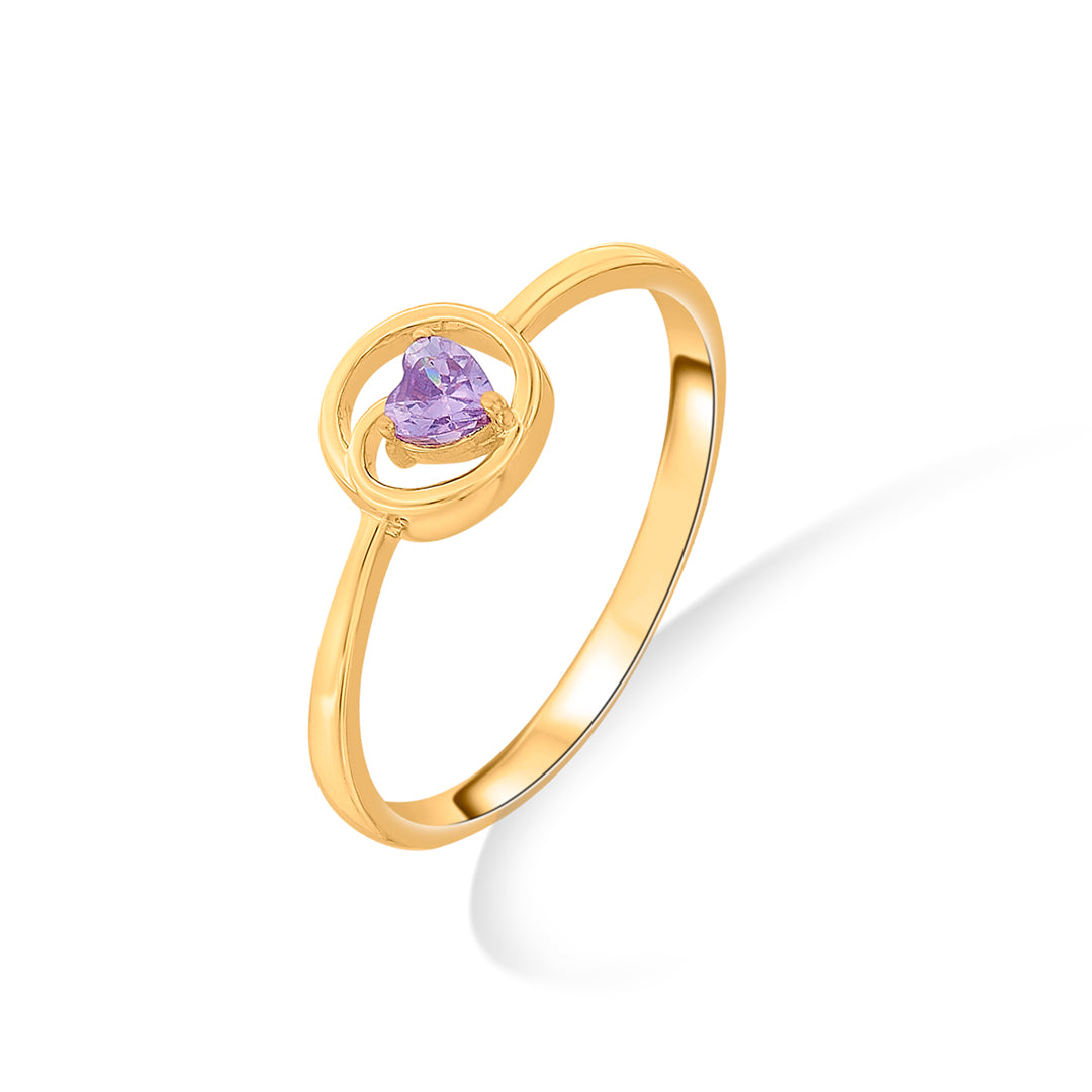 Violet Muse Gold Casual Ring for Women