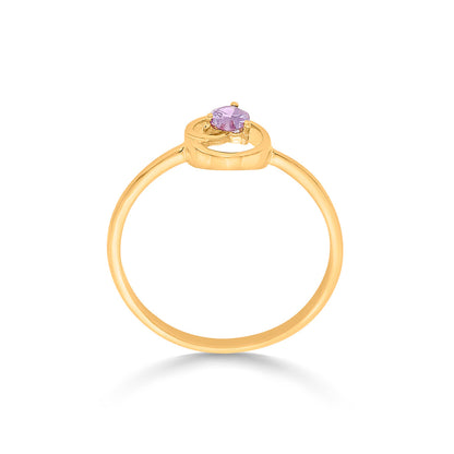 Violet Muse Gold Casual Ring for Women
