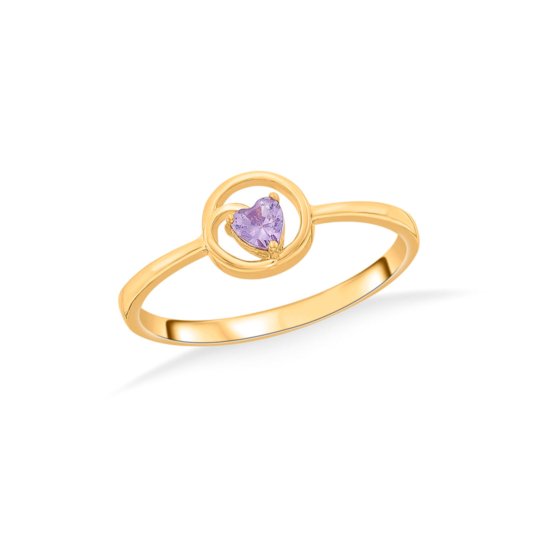 Violet Muse Gold Casual Ring for Women