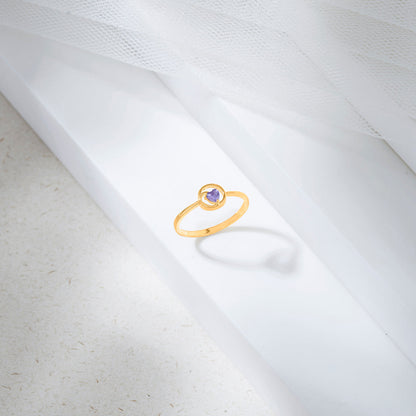 Violet Muse Gold Casual Ring for Women