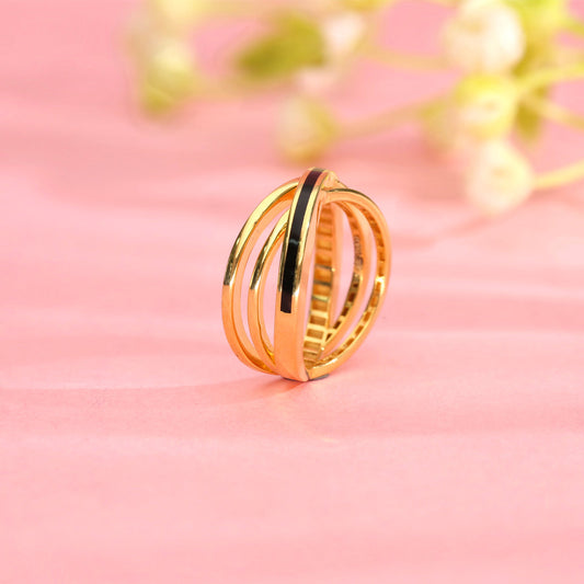 Golden Layers Gold Fashion Ring for Women