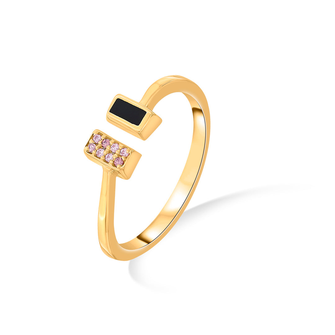 Dusk Duo Gold Fashion Ring for Women
