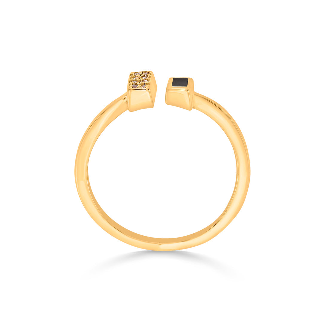 Dusk Duo Gold Fashion Ring for Women