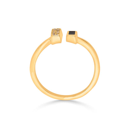 Dusk Duo Gold Fashion Ring for Women