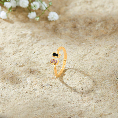 Dusk Duo Gold Fashion Ring for Women