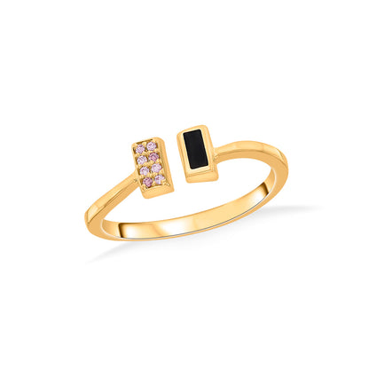 Dusk Duo Gold Fashion Ring for Women