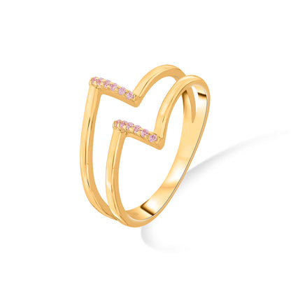 Storm Trail Gold Fashion Ring for Women