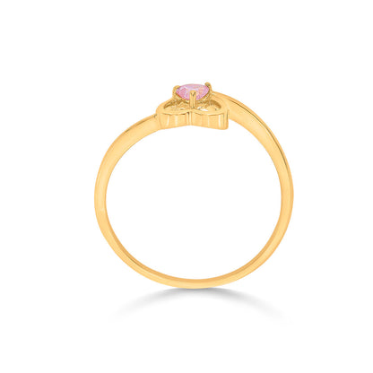 Blush Bloom Gold Heart Ring for Women