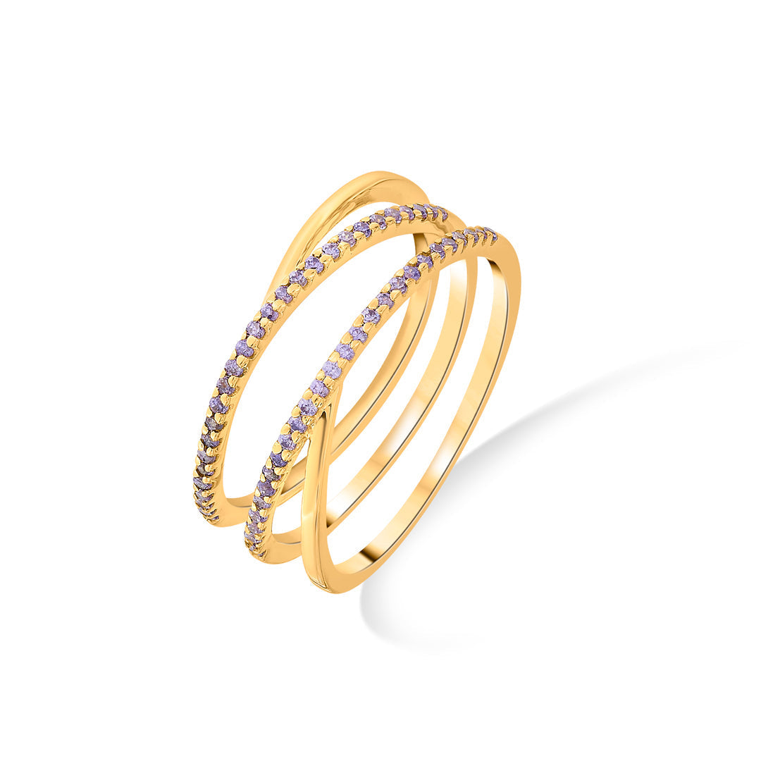 Velvet Harmony Gold Fashion Ring for Women