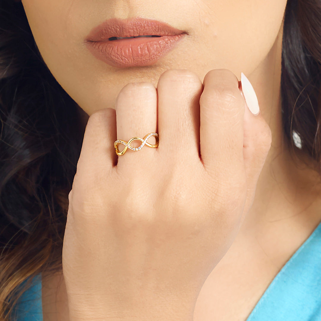 Infinite Glow Gold Fashion Ring for Women