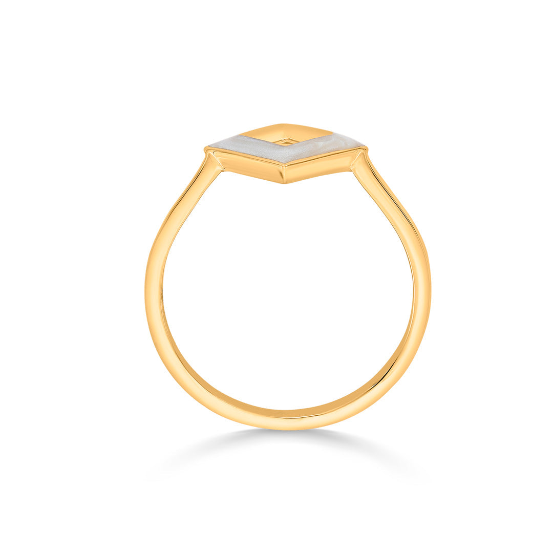 Square Chic Gold Fashion Ring for Women