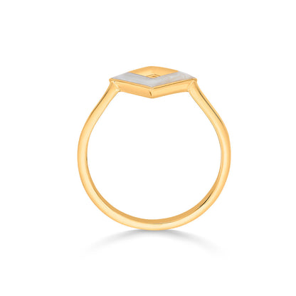 Square Chic Gold Fashion Ring for Women