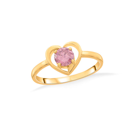 Rose Muse Gold Heart Ring for Women