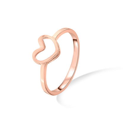Heart Knot Gold Heart Ring for Women
