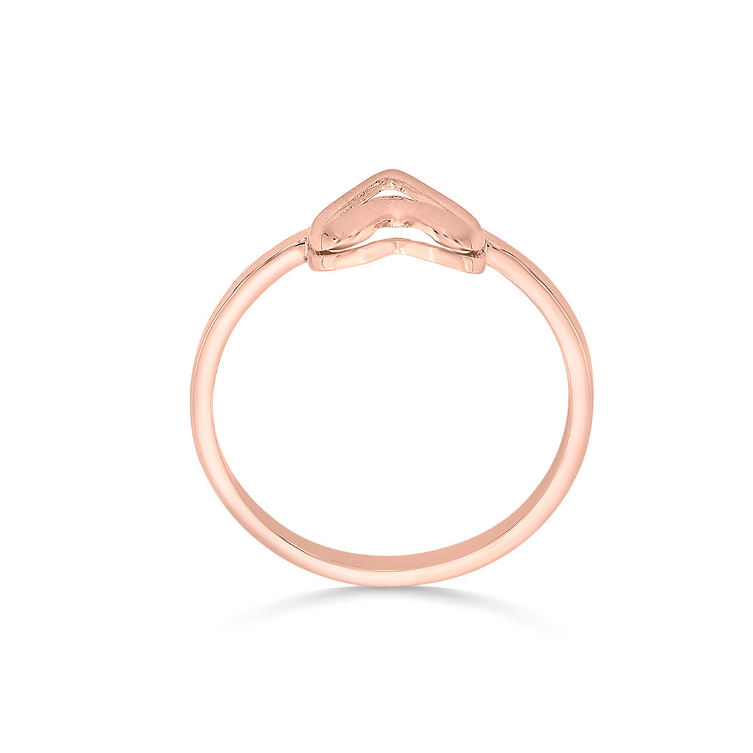 Heart Knot Gold Heart Ring for Women