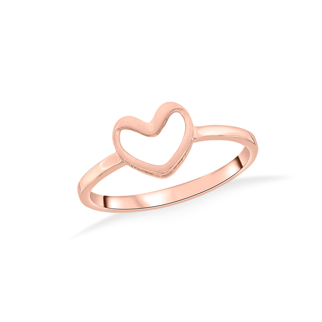 Heart Knot Gold Heart Ring for Women
