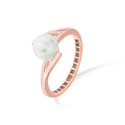Sea Kiss Gold Pearl Ring for Women