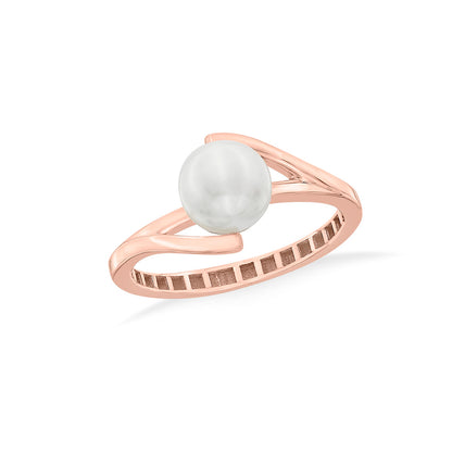 Sea Kiss Gold Pearl Ring for Women