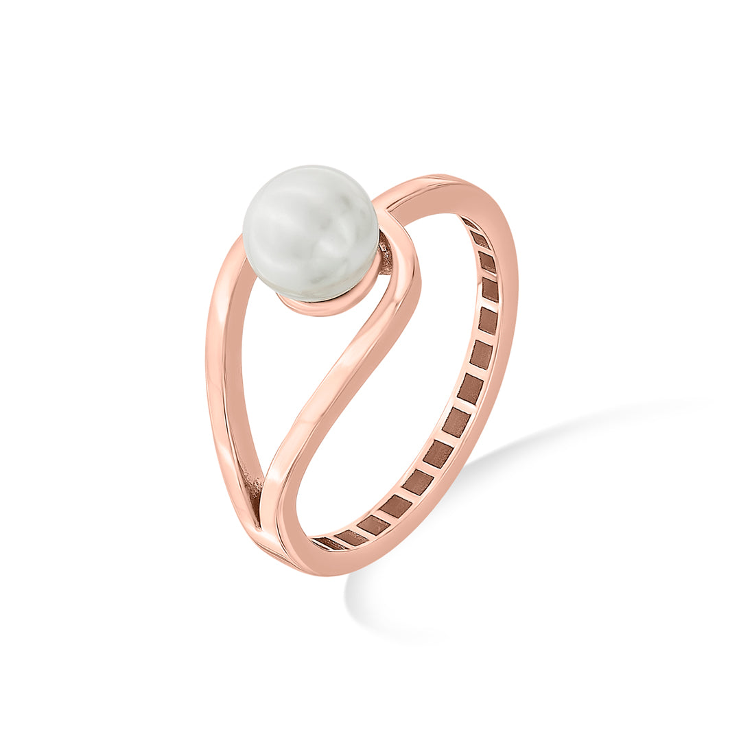 Pearl Serenity Gold Pearl Ring for Women