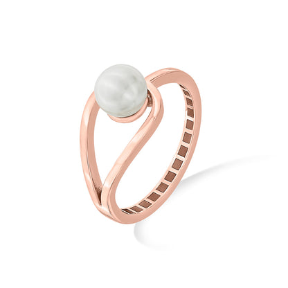 Pearl Serenity Gold Pearl Ring for Women