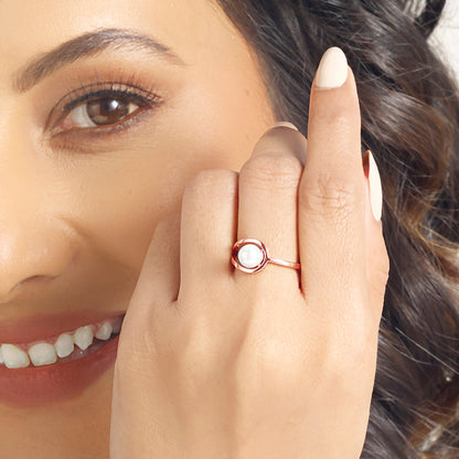 Pearl Serenity Gold Pearl Ring for Women