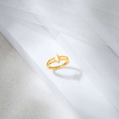 Star Guide Gold Fashion Ring for Women
