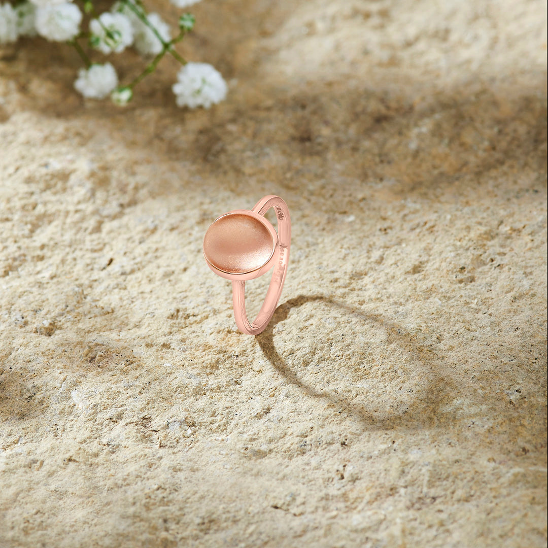 Lunar Disc Gold Fashion Ring for Women