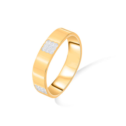 Luxe Square Gold Band Ring for Women