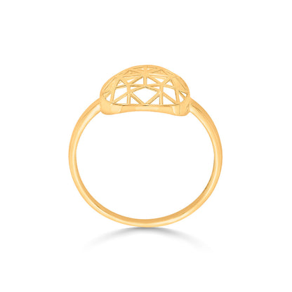 Radiant Frame Gold Fashion Ring for Women