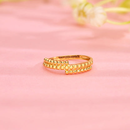 Spiral Bold Gold Fashion Ring for Women