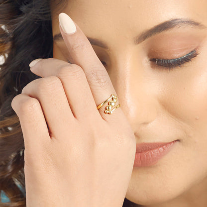Pure Halo Gold Fashion Ring for Women