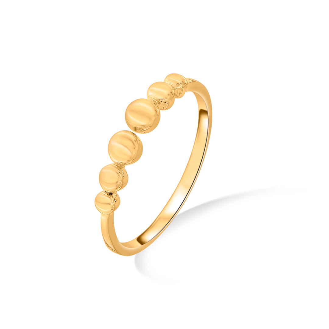 Smooth Pebble Gold Fashion Ring for Women