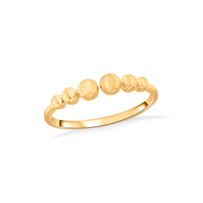 Smooth Pebble Gold Fashion Ring for Women