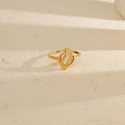 Woven Breeze Gold Casual Ring for Women