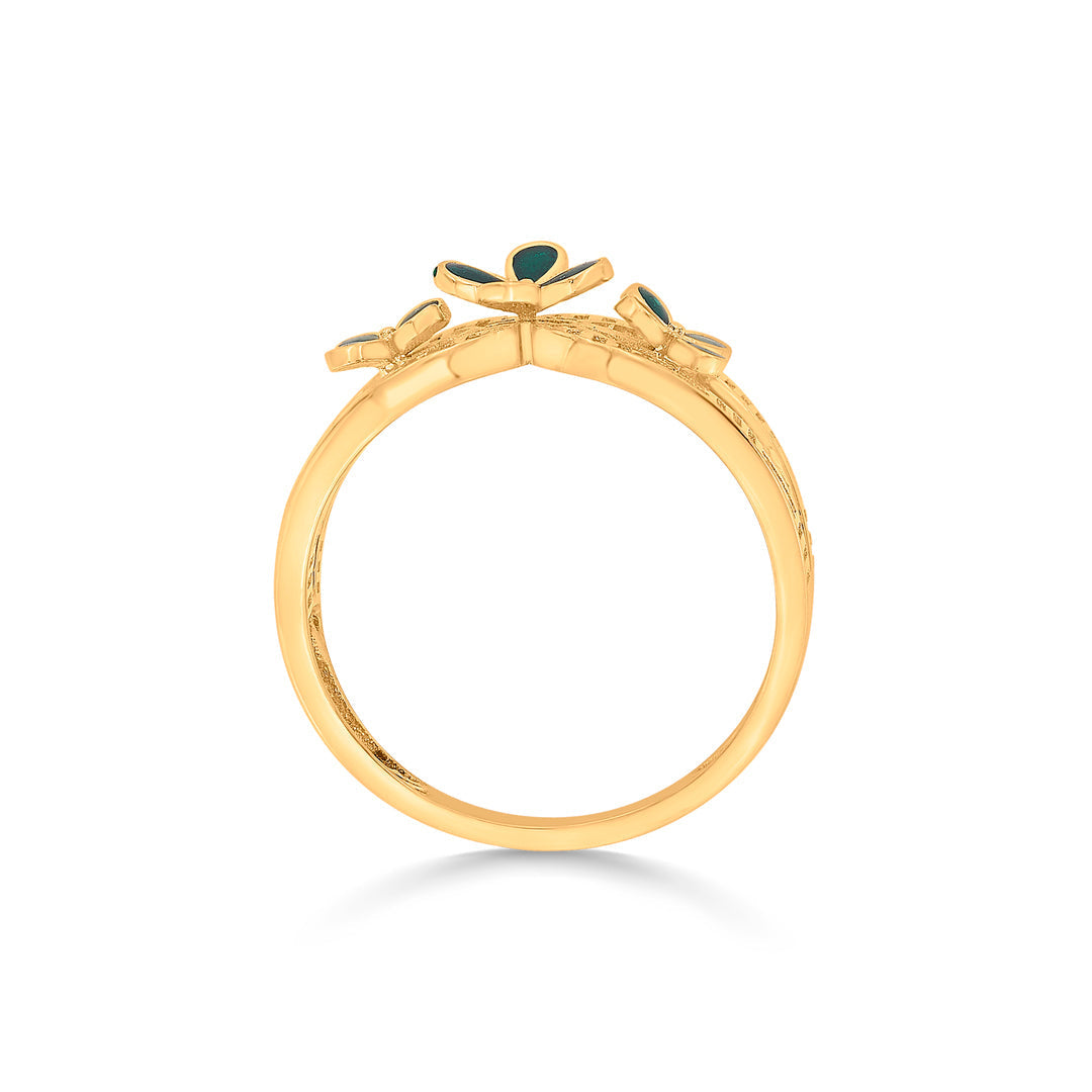 Botanical Glow Gold Fashion Ring for Women