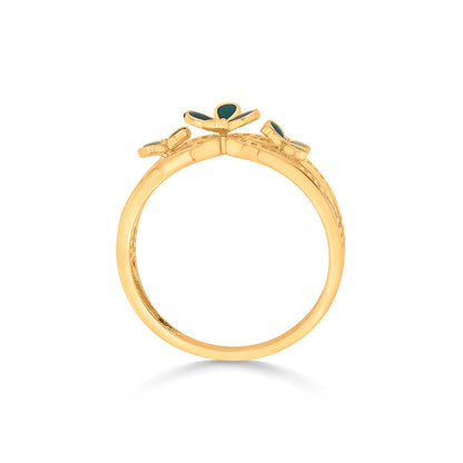 Botanical Glow Gold Fashion Ring for Women
