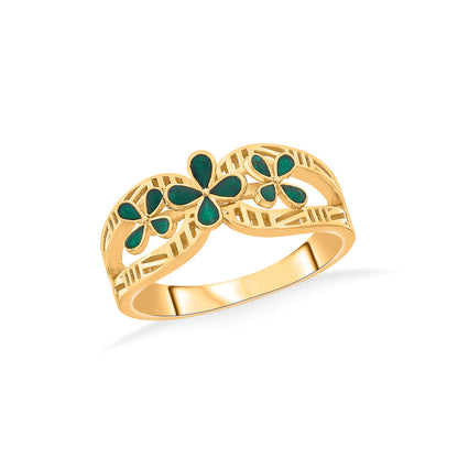 Botanical Glow Gold Fashion Ring for Women