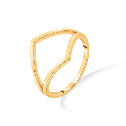 Sculpt Curve Gold Fashion Ring for Women