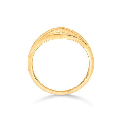 Sculpt Curve Gold Fashion Ring for Women