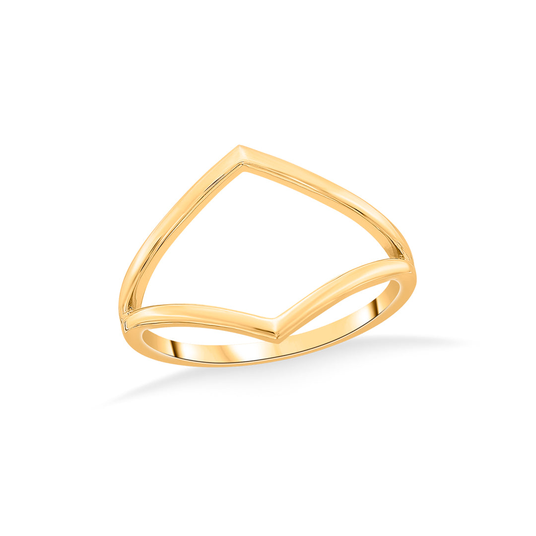 Sculpt Curve Gold Fashion Ring for Women