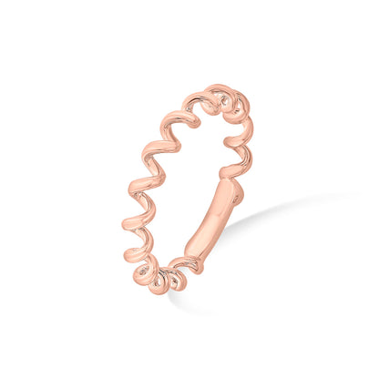 Fluid Essence Gold Fashion Ring for Women