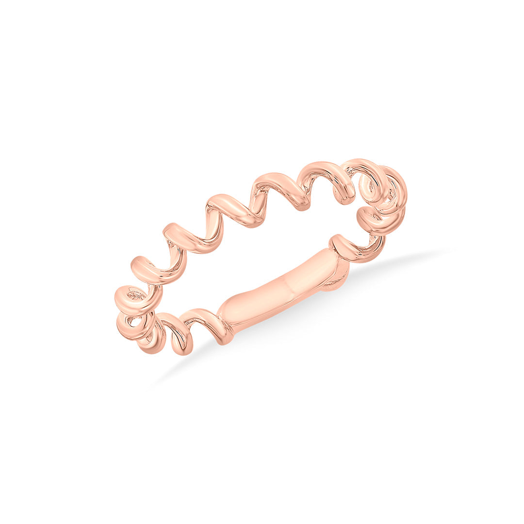 Fluid Essence Gold Fashion Ring for Women