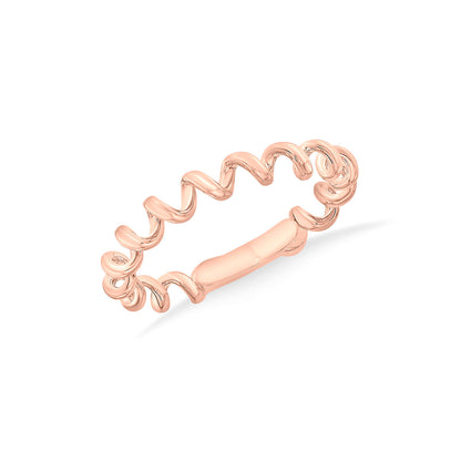 Fluid Essence Gold Fashion Ring for Women